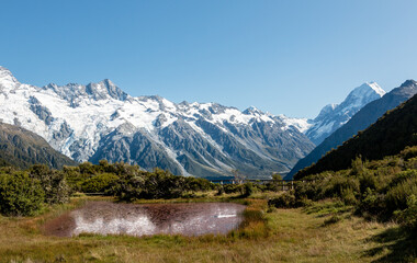 Fototapeta na wymiar Red Tarns, Aoraki/Mt.Cook National Park, New Zealand