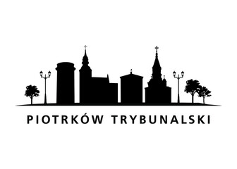 Piotrków Trybunalski City Skyline Landscape from Poland