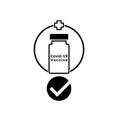 Covid-19 Vaccination Trial Icon isolated on white background