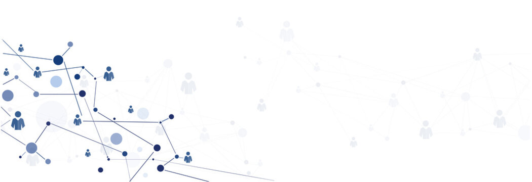 Abstract human connections headline background