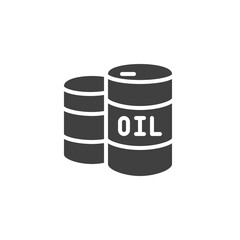 Barrels of oil vector icon. filled flat sign for mobile concept and web design. Oil tank glyph icon. Symbol, logo illustration. Vector graphics