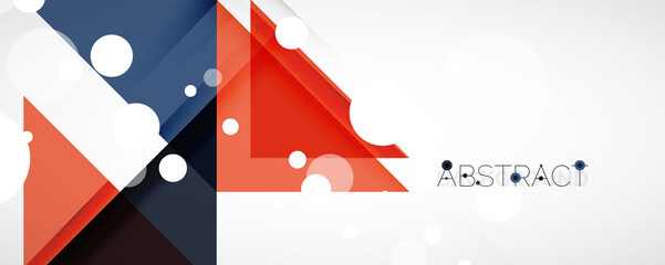 Geometric abstract background. Techno color triangle shapes. Vector illustration for covers, banners, flyers and posters and other designs