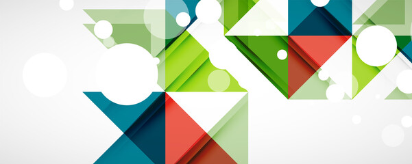 Set of vector triangle geometric backgrounds. Vector illustration for covers, banners, flyers and posters and other designs