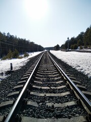 Fototapeta premium railway in the countryside