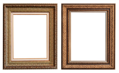 Frames picture baguettes isolated on white background set.