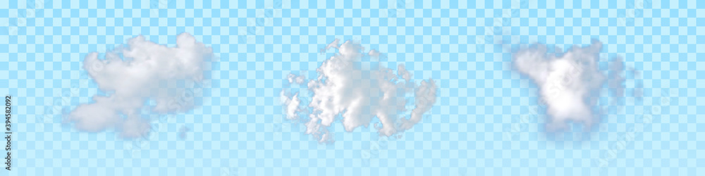 Poster isolated realistic clouds on transparent background