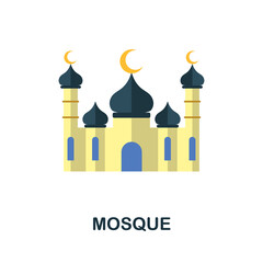 Mosque icon. Simple element from muslim collection. Creative Mosque icon for web design, templates, infographics and more