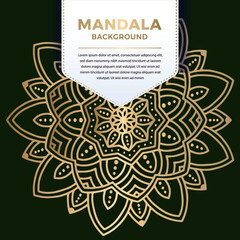 Luxury ornamental mandala Pattern Design in gold color Vector Illustration