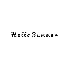 ''Hello summer'' Lettering