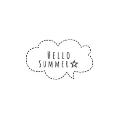 ''Hello summer'' Lettering