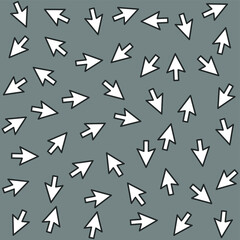 Seamless vector cursor pattern. Arrow symbol background for design, web site, design, fabric, textile.