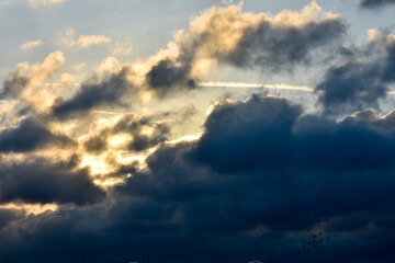 Fototapeta na wymiar view of sky with clouds