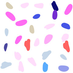 Multicolored spots pattern/ Acrylic brushes paint seamless background