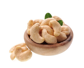 Cashew nuts with leaves