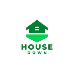 house down logo vector template. real estate graphic asset