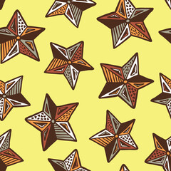 Obraz premium vector seamless pattern with hand drawn ornate doodle object