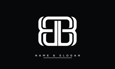 B, BB  Abstract Letters Logo Monogram