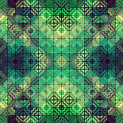 Seamless background pattern. Abstract ethnic tribal pattern in low poly style. Vector image