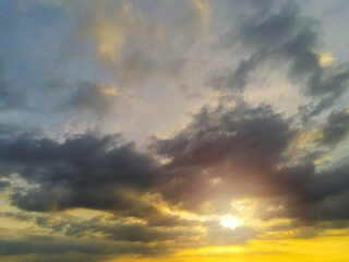 Beautiful white fluffy cloudy sky background,