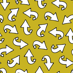  Seamless vector hand drawn pattern with hand drawn arrows for wallpapers, web page backgrounds,textile