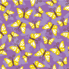 vector seamless pattern with cute butterflies  for wallpapers, scrapbooking, web page backgrounds