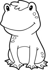 Vector illustration coloring page with cartoon animal for children, coloring and scrap book, printable