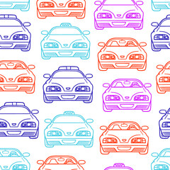 . vector seamless baby boy pattern with different cars