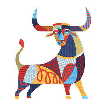 Bull vector illustration. Year of the bull.