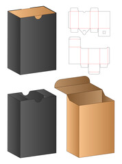 Box packaging die cut template design. 3d mock-up