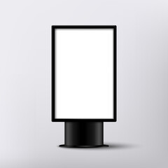 Blank outdoor lightbox for advertising, Street sign, Signboard banner