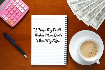 A notebook word written 