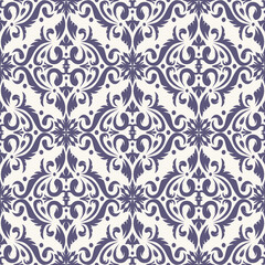 Vector illustration of seamless damask pattern for your design.