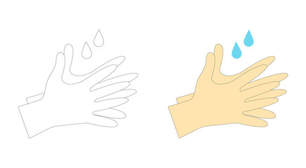 Hand disinfection symbol
