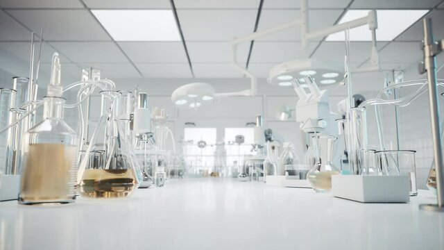 Chemical laboratory glassware. Laboratory equipment. Physical chemistry laboratory equipment. Vaccine production
