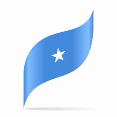 Somalian flag wavy abstract background. Vector illustration.