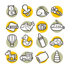 Vector doodle collection of hand drawn icons