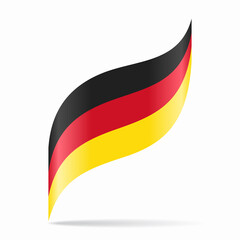German flag wavy abstract background. Vector illustration.