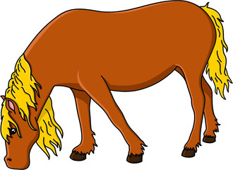 A realistic horse. Vector illustration of a beautifull horse