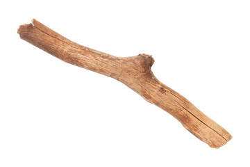 Dry Tree Branch Isolated Over White Background