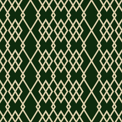 Fototapeta premium Seamless geometric stylish pattern. Classic Art Deco seamless pattern. Abstract Vintage retro vector Islamic wallpaper. Lattice graphic design. Vector modern tiles pattern.