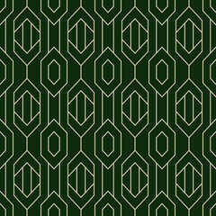 Seamless geometric stylish pattern. Classic Art Deco seamless pattern. Abstract Vintage retro vector Islamic wallpaper. Lattice graphic design. Vector modern tiles pattern.