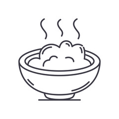 Meal icon, linear isolated illustration, thin line vector, web design sign, outline concept symbol with editable stroke on white background.