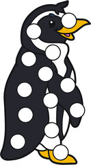 Vector digital educational game with cartoon character for toddlers: plasticine patches or dot marker pages to develop fine motor skills