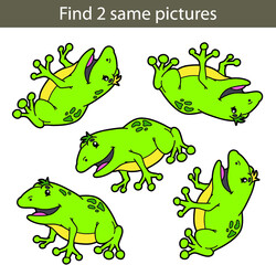 Naklejka premium Vector illustration of kids puzzle educational game Find same pictures for preschool children