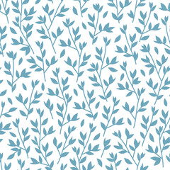 Obraz premium Vector seamless background pattern with abstract plants
