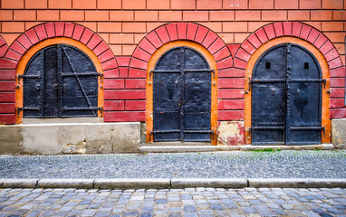 old window at a facade