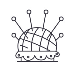 Pinball icon, linear isolated illustration, thin line vector, web design sign, outline concept symbol with editable stroke on white background.