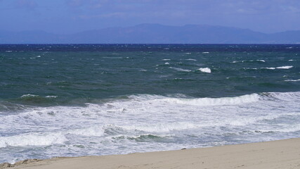 waves strong storm the pacific ocean Los Angeles