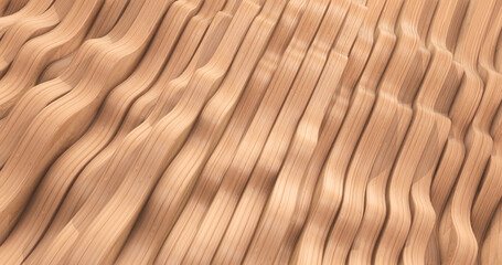 Stacked Woods Abstract Background With Copy Space. 3D Illustration Render