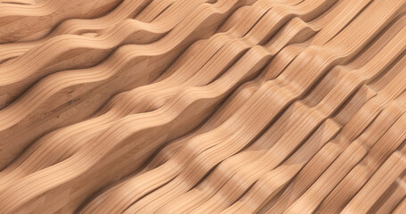 Stacked Woods Abstract Background With Copy Space. 3D Illustration Render